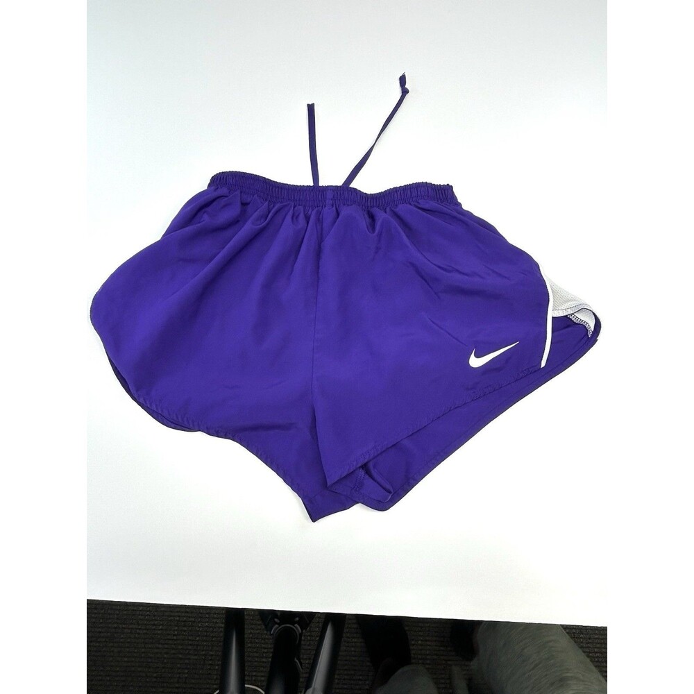 Nike Dri-FIT Women's Athletic Shorts Purple Blended Fabric Drawstring Small